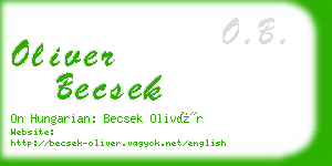 oliver becsek business card